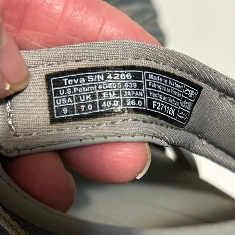 Teva Gray Strappy Sport Sandals - Picture 5 of 7